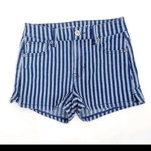 American Eagle Striped Jean Shorts